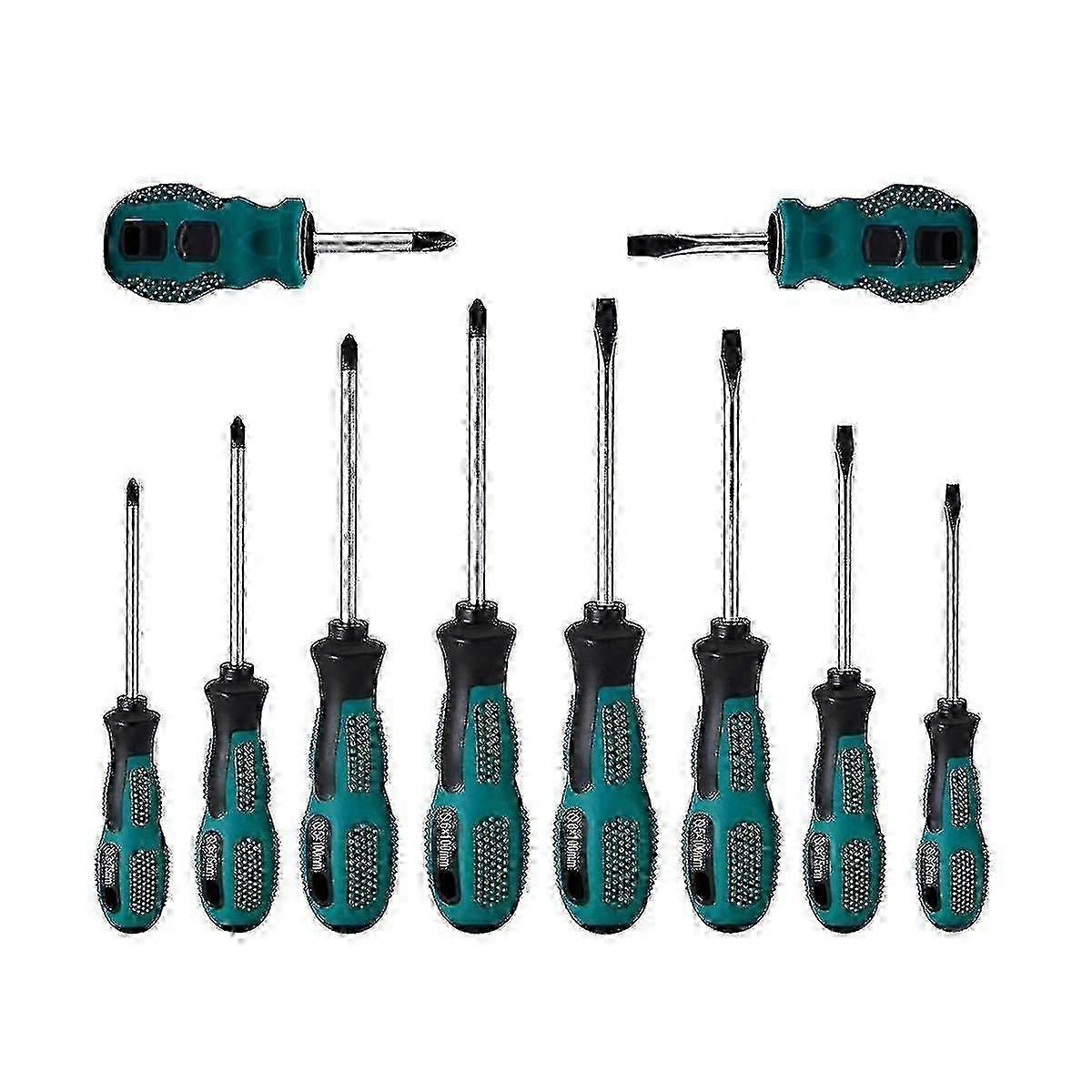 10-Piece Screwdriver Set Ergonomic Rust-Resistant