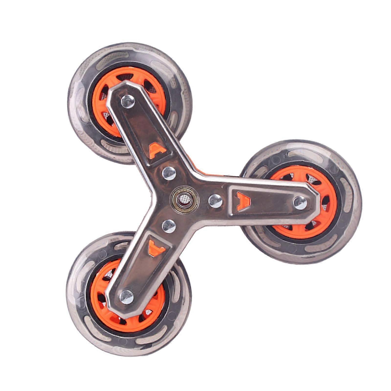 Stair Climbing Cart Wheels Replacement with Triangular Stability Design for Foldable Trolley