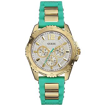 Guess Uhren Damen Varis Uhr für Frauen Analog Quarz mit Silikon Armband W0325L4