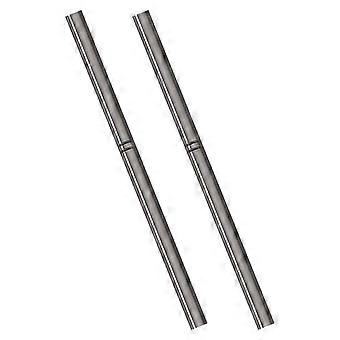 Bi Nail Art Brush for Nail Design 2Pcs Aluminum Manicure Brush
