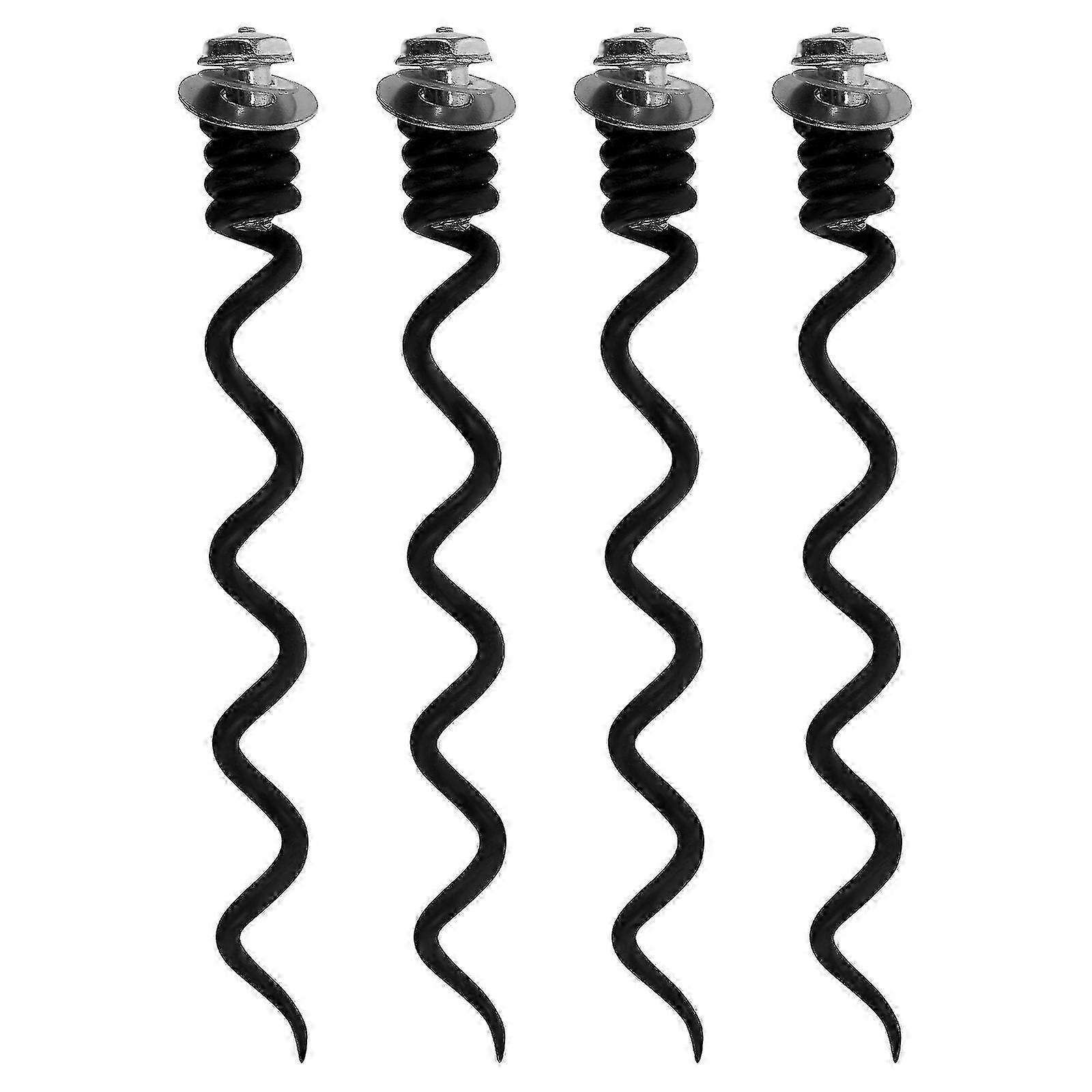 4pcs Black Metal Spiral Bit Replacement