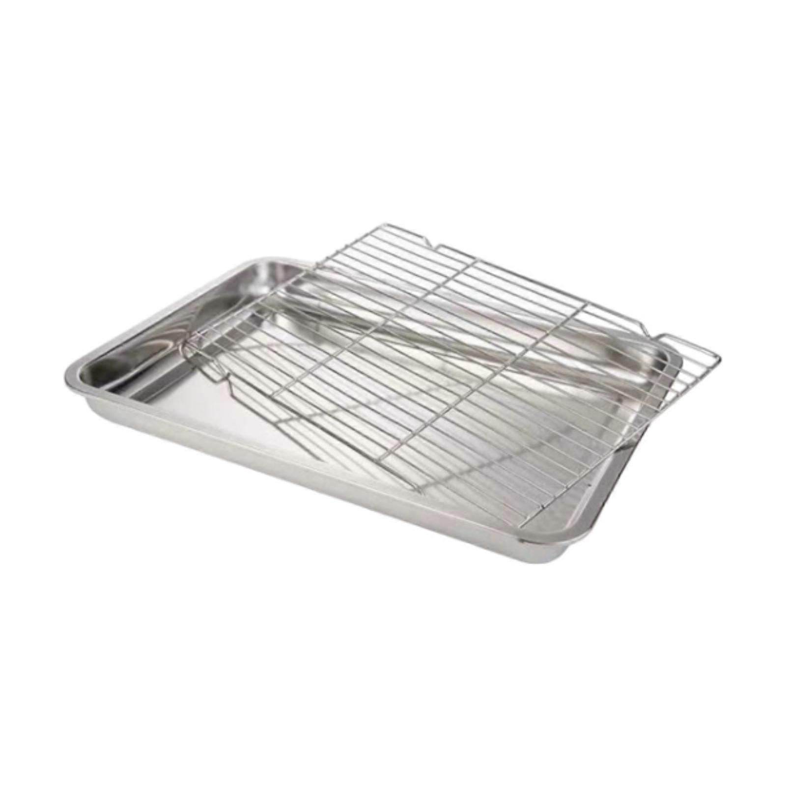 Flat Baking Tray with Elevated Wire Rack