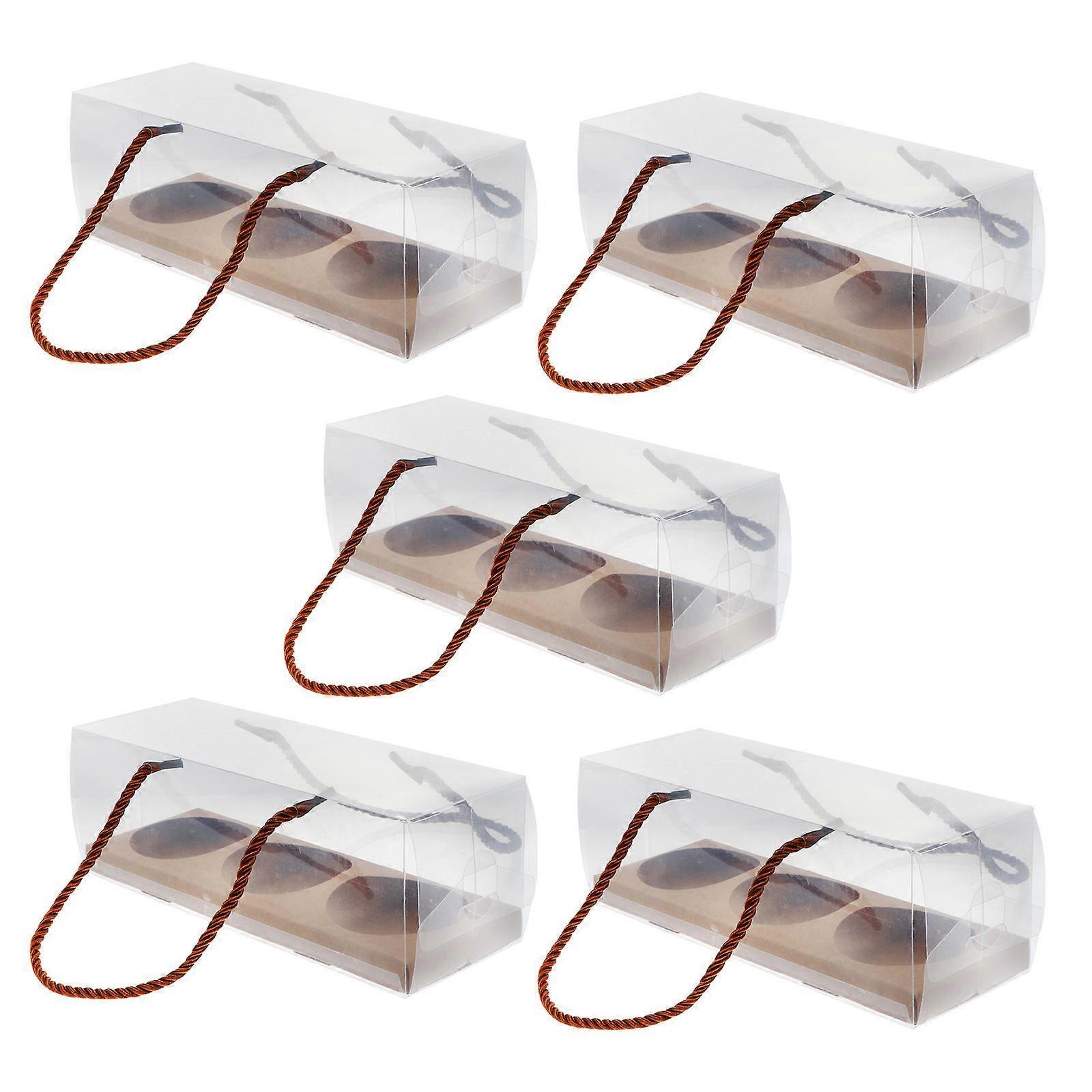 Egg-Yolk Puff Boxes compatible with Storage 10Pcs Durable Bakery Packing Boxes