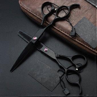 Professional Hair Cutting Scissors Set 5.5 Inch LeftHanded Barber Shears with Precision Blades and Ergonomic Handle