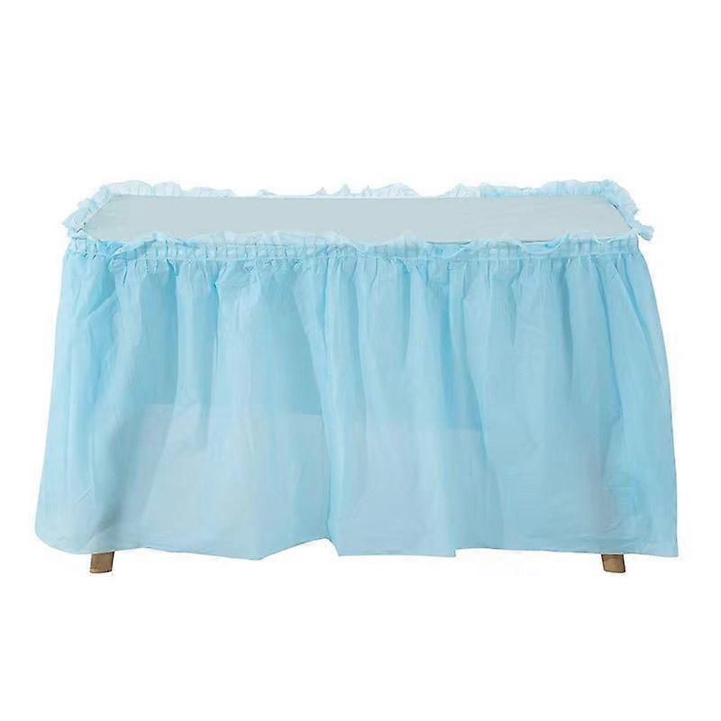 Solid-Color PP Table Cover With Long Skirt