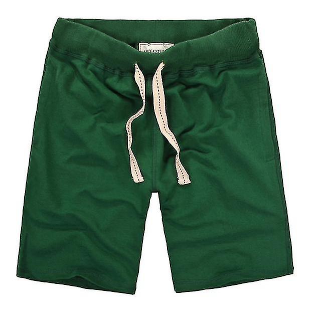 Cotton Men's Loose Shorts Summer Casual Five-point Pants Middle Pants Beach Pants Drawstring Sports Pants-n