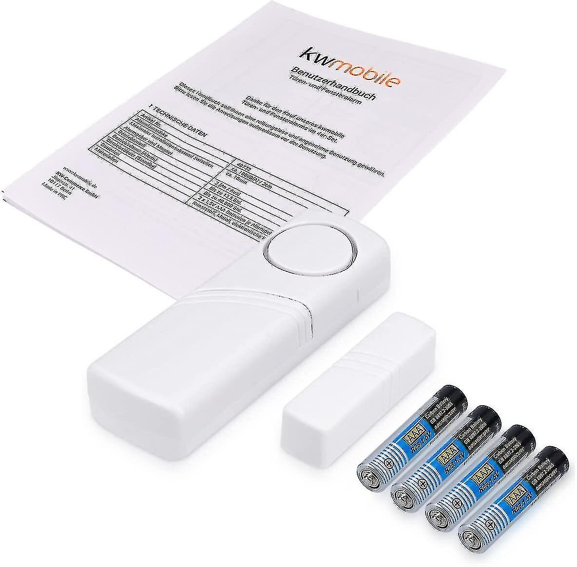 Door And Window Alarm - Lot 4x Wireless Intrusion Alarm - Home Security Against Burglary - Magnetic Operation - 100 Db