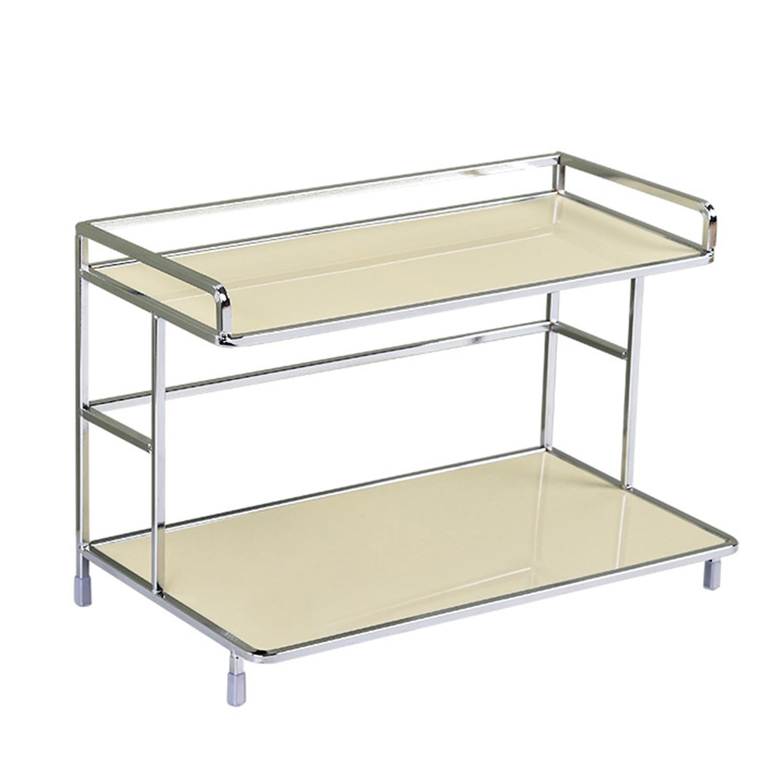 2 Tier Storage Holder Double Layer Multifunction Display Stand Supplies