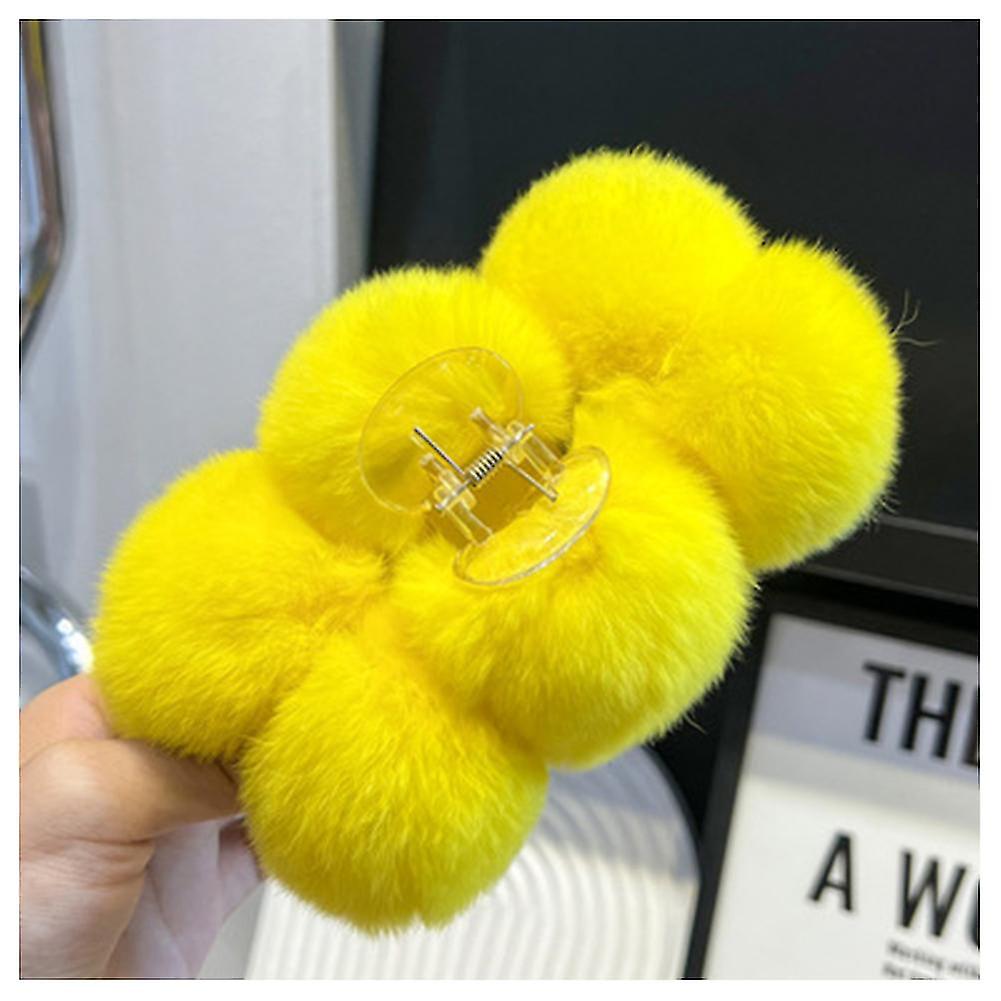 Fluffy Plush Hair Claw Clips Firm Hold Without Slipping Claws Clips Large Hair Clip For Thick Hair