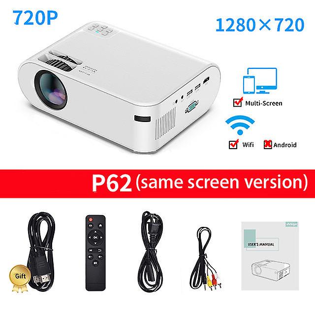 P62 Home Theater Led Usb Video Beamer For Mobile Phone Mini Projector Android 4500 Lumens 1920*1080p Supported Miracast