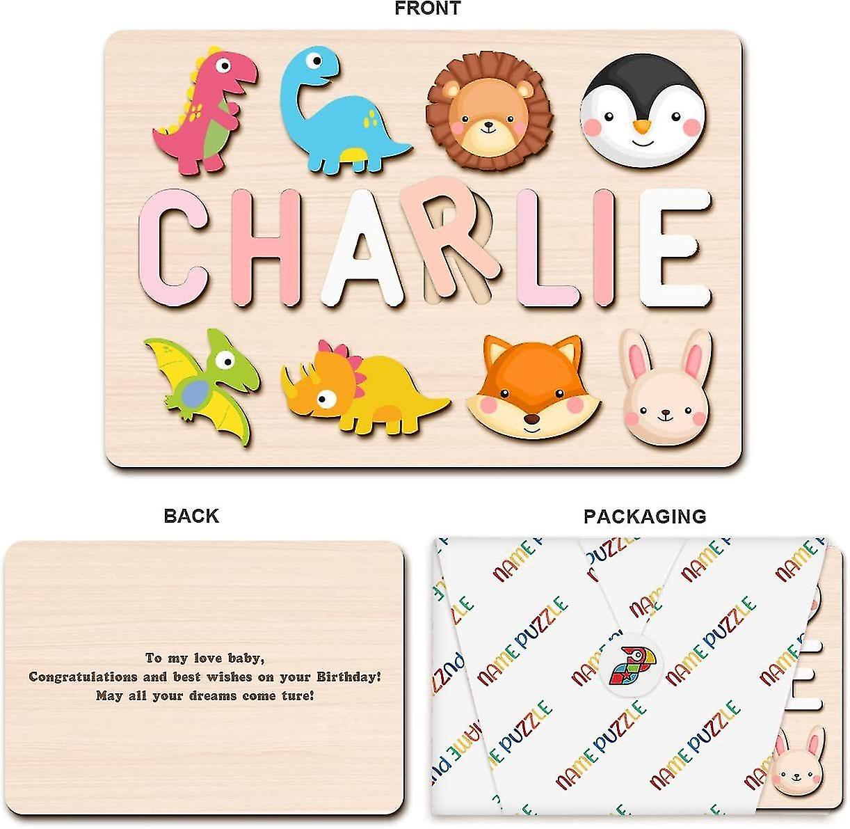 Baby Puzzle Name With Butterfly Personalized Nursery Decor Custom Gift For Kids
