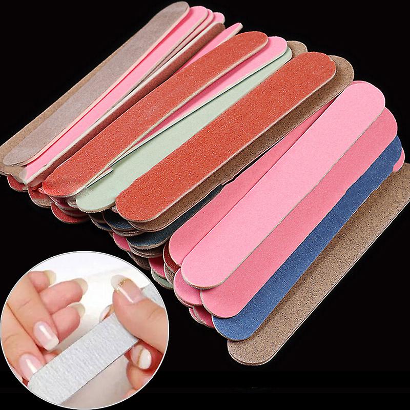 50 Nail Art Colorful Sanding File Buffer For Salon Manicure Uv Gel Polisher Tool