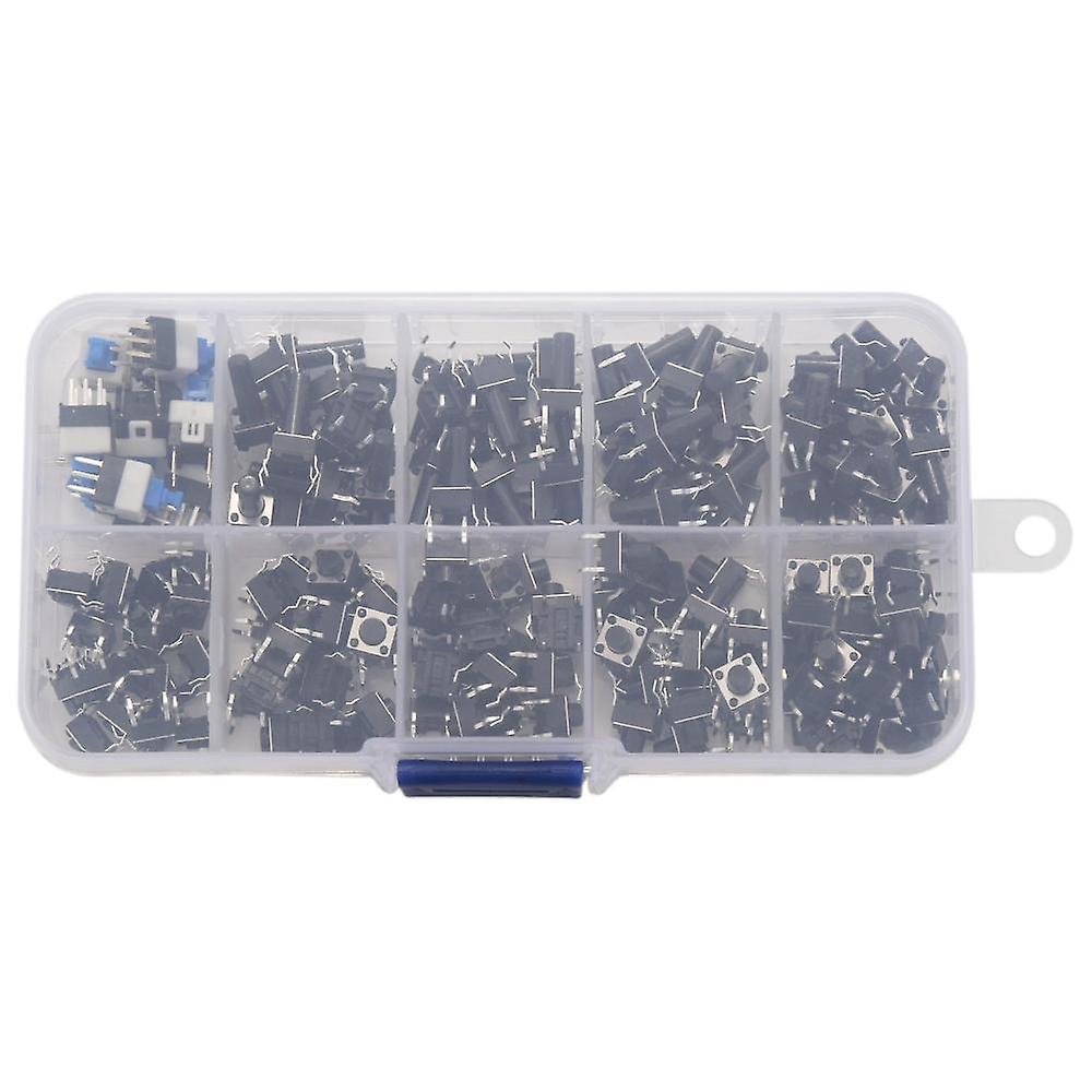 Tactile Push Button Switch -momentary Tact Assortment Kit (6x6 Push Button Switch 180pcs)