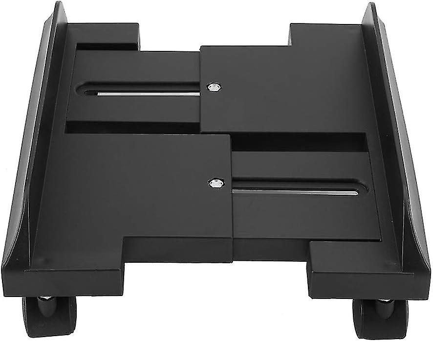 Computer Case Holder,adjustable Desktop Mainframe Storage Rack With Brake(black)