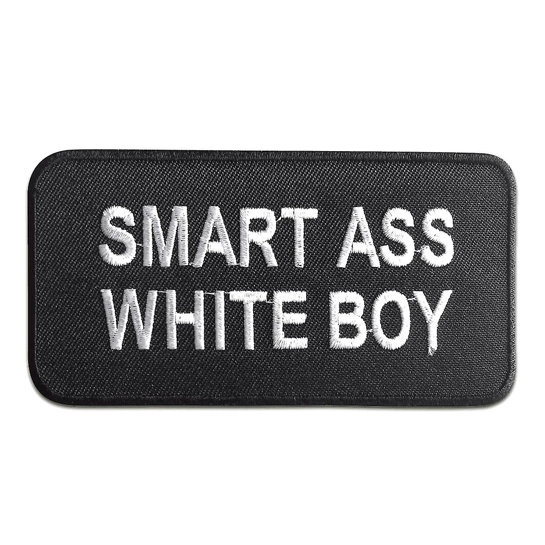 Patch Smart Ass White Boy black 10,5x5,4cm Patch Iron on patch