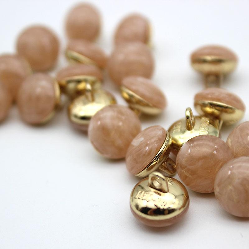 5Pcs/set Round Pearlescent Button Metal Cat's Eye Decorative Button Women's Shirt Sweater Button