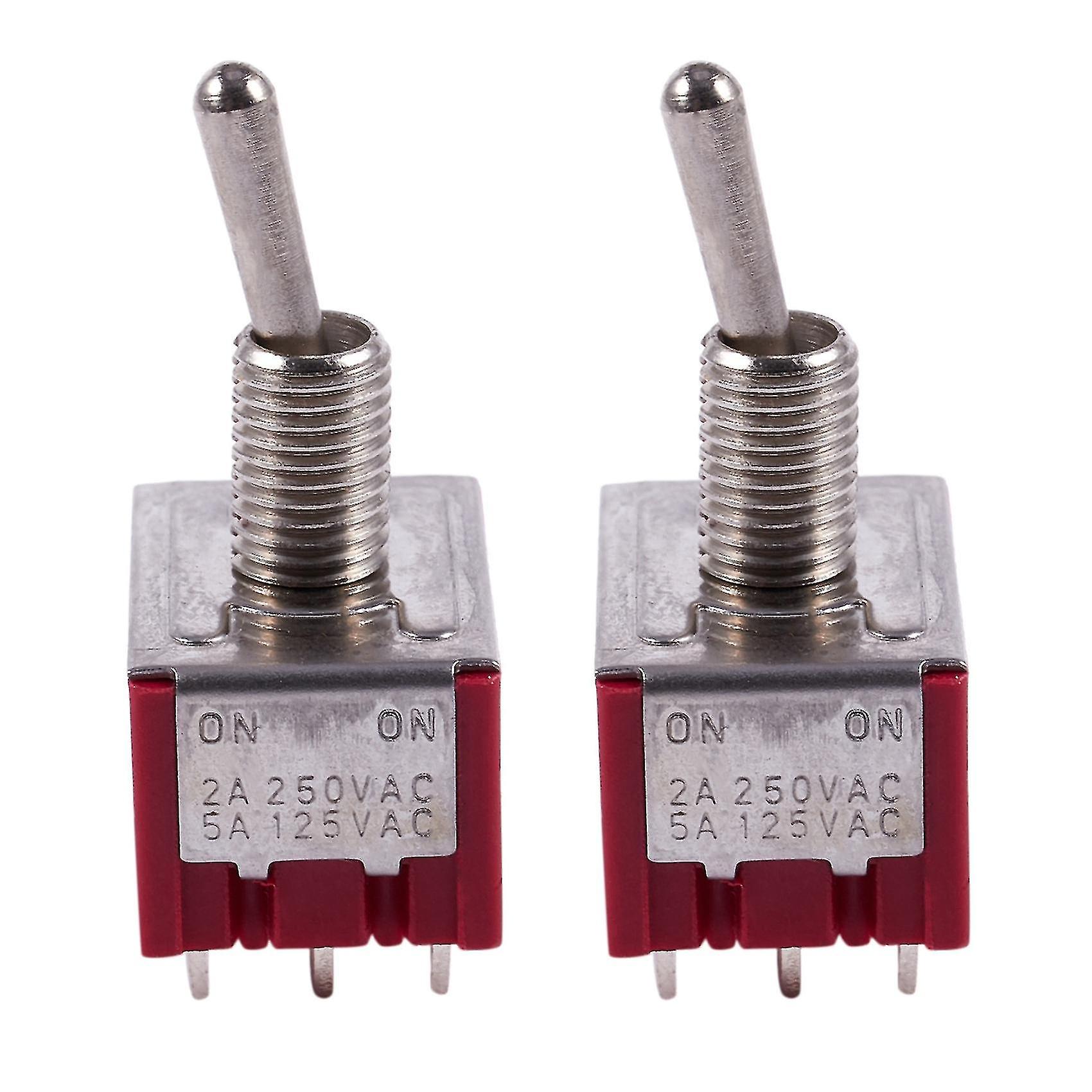 2x Ac 250v 2a 125v 5a On/on 2 Position Toggle Switch