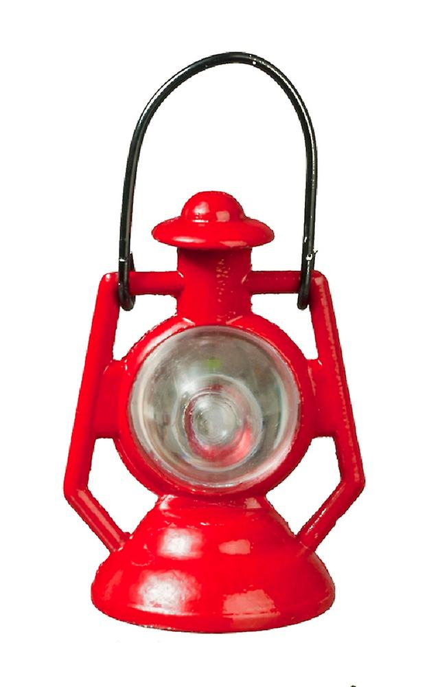 Dolls House Red Oil Lamp Lantern 1:12 Scale Non Working Ornamental Accessory