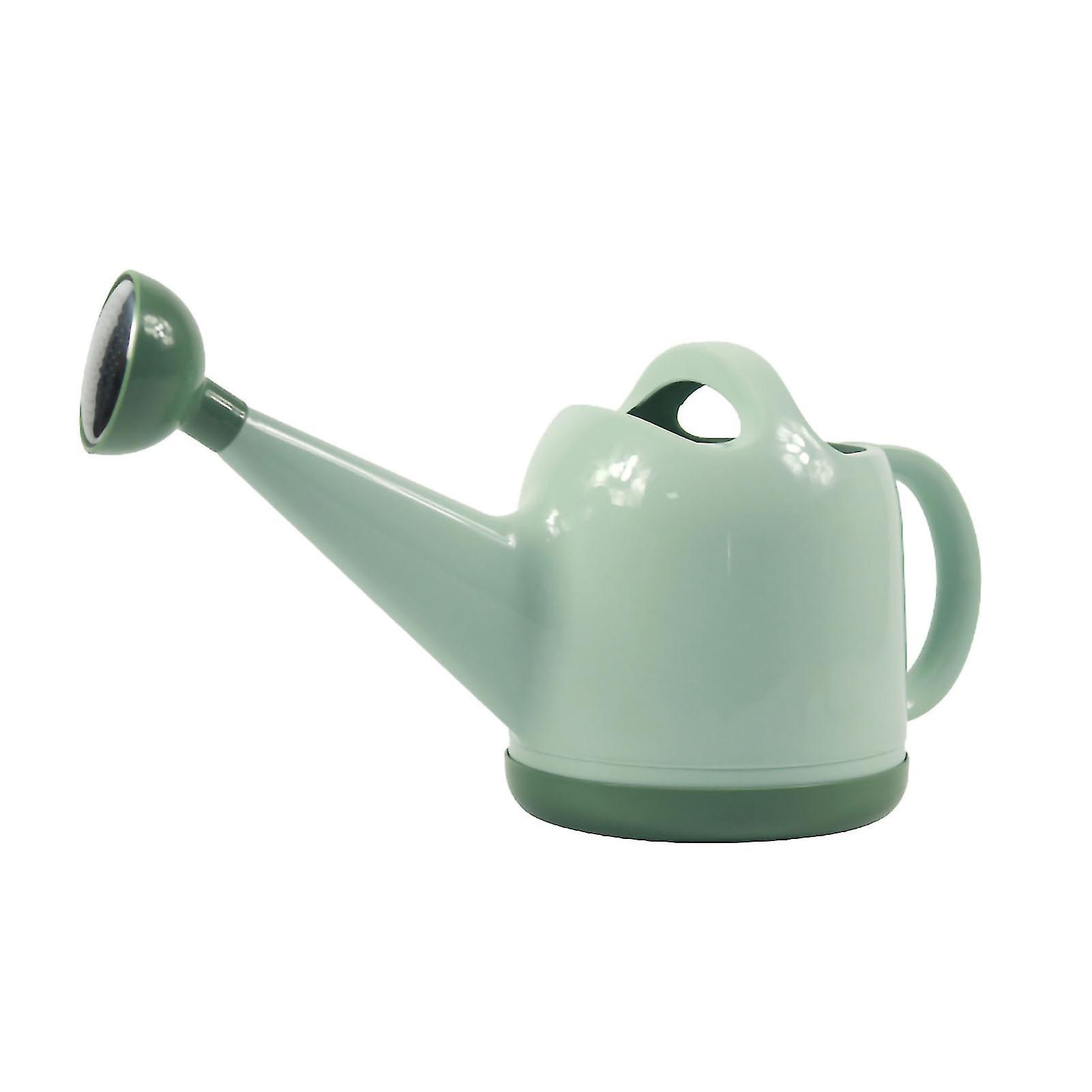 Light Green 4L Plastic Watering Can with Removable Sprinkler for Plants