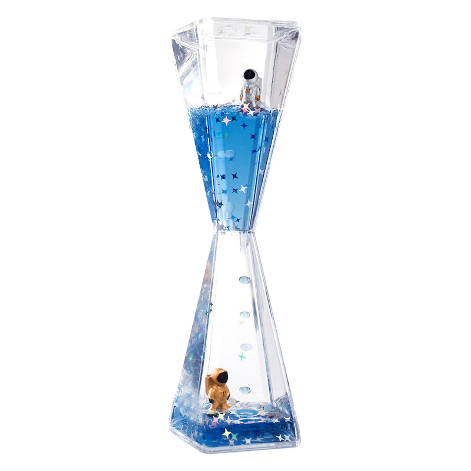 Mysterious Hourglass Liquid Decompression Flowing Desk Timer Clock Props Astronaut