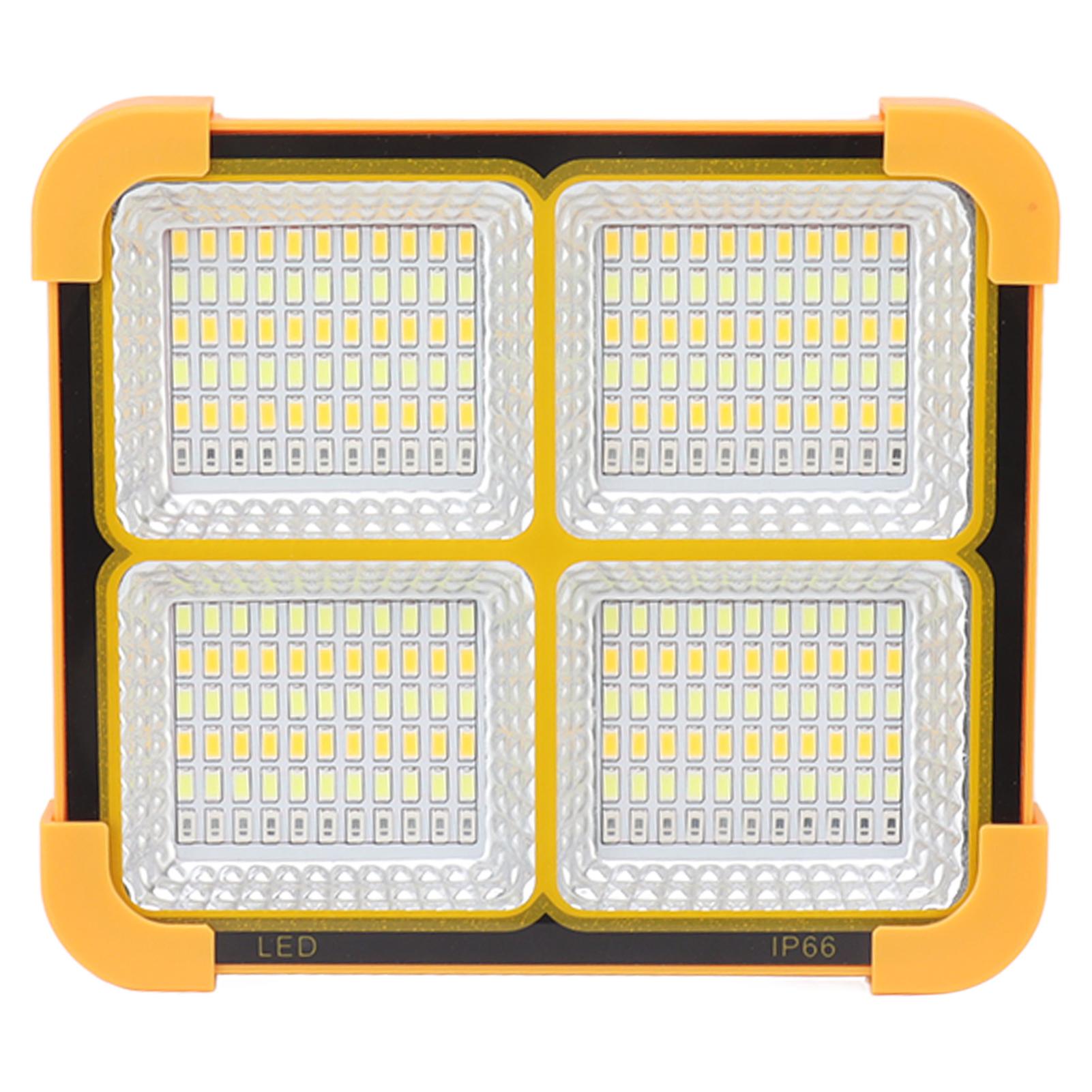 Versatile Lighting Solution For Your Needs, Solar Rechargeable Work Light With Stepless Brightness Adjustable, Portable Led Work Light For Emergency,