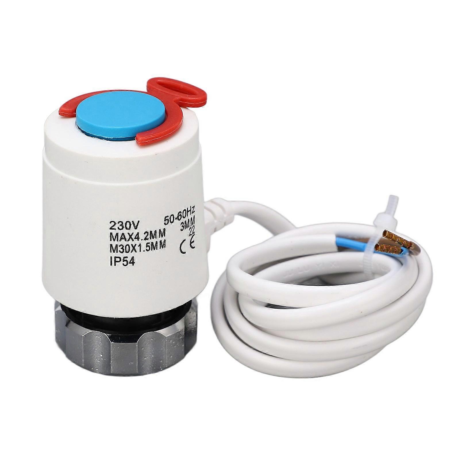 Uadme Radiator Valve, Replacement Floor Heating Water Collector Thermostatic Electric Actuator M30x1.5mm 230VAC