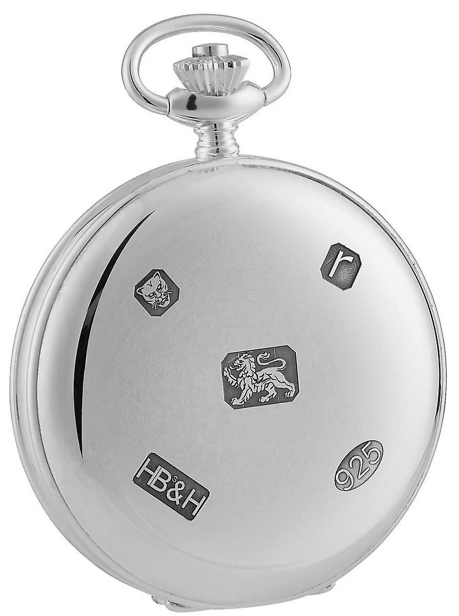 Woodford Sterling Silver Full Hunter Pocket Watch - Silver