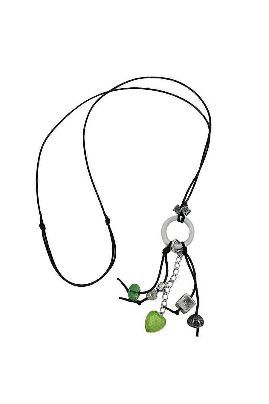 Necklace Light Green/ Silver-grey Beads - Gl02752