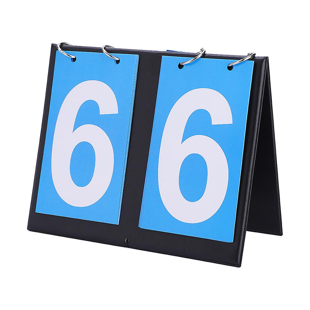 Portable Flip Sports Scoreboard Score Counter for Table Tennis Basketball(2 Digit Blue)