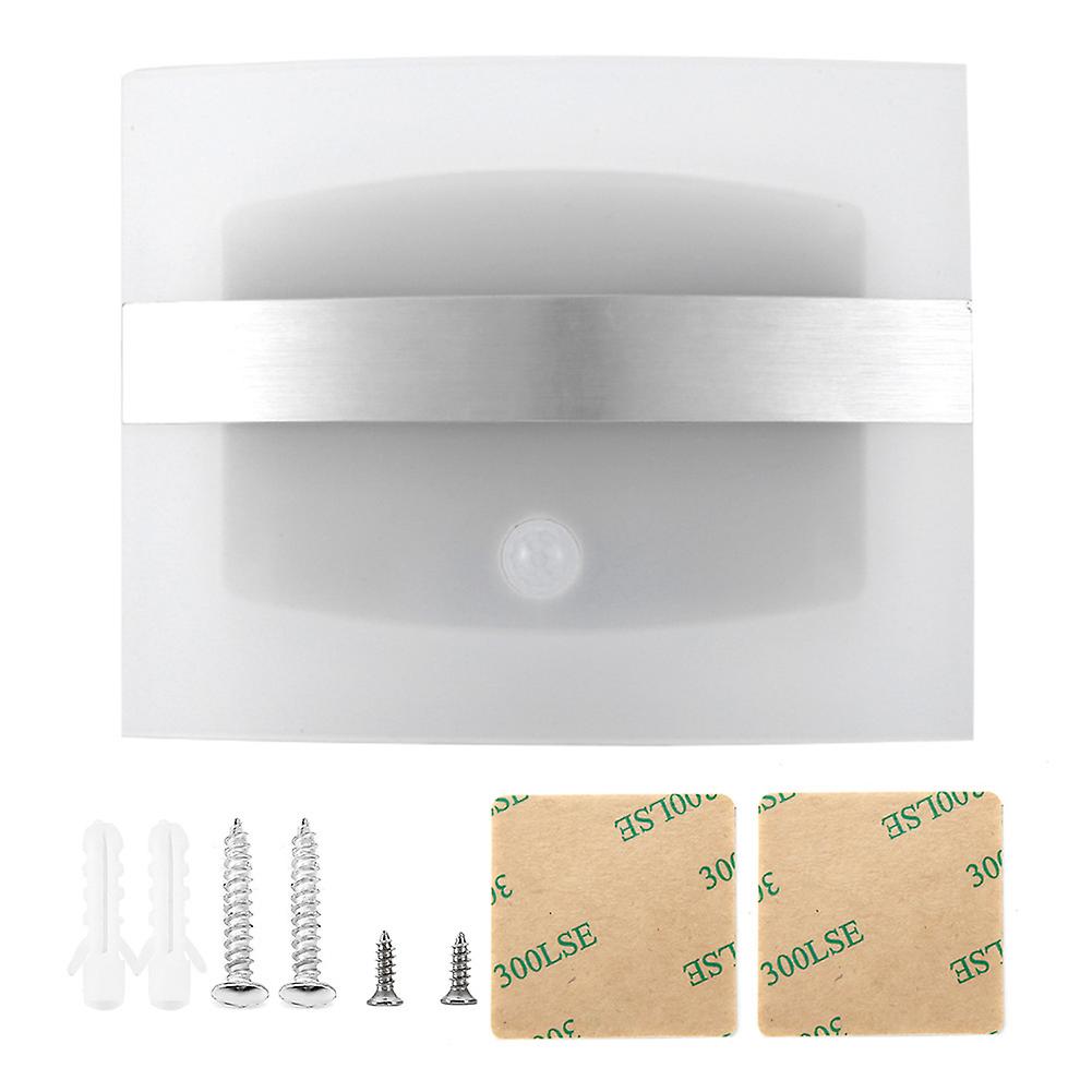 Solar Powered LED Wall Light Human Body Sensor Sconce Lamp for Garden Corridor