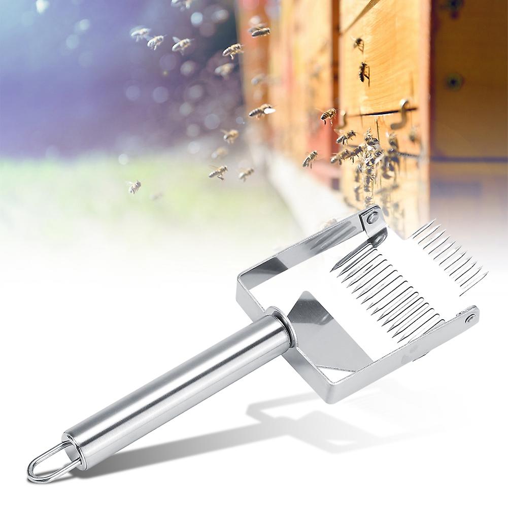 Double Needle Stainless Steel Beehive Uncapping Fork Scraper Shovel Beekeeping Beekeeper Tool