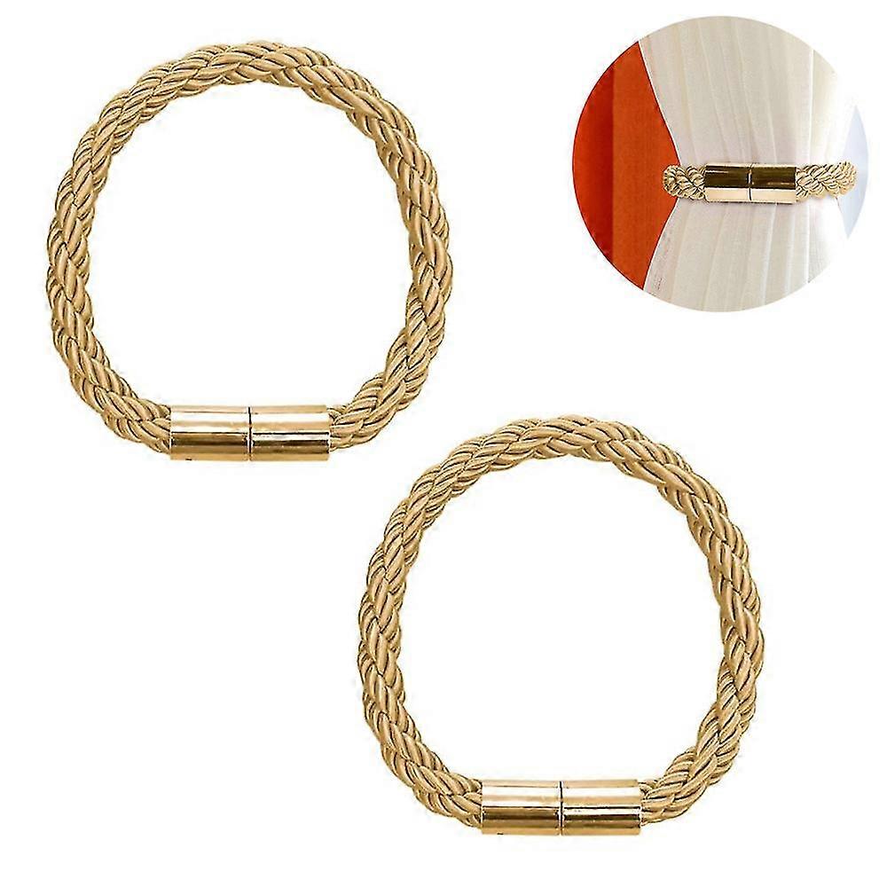 2 Pcs Strong Magnetic Curtain Tiebacks Decorative Rope Holdbacks