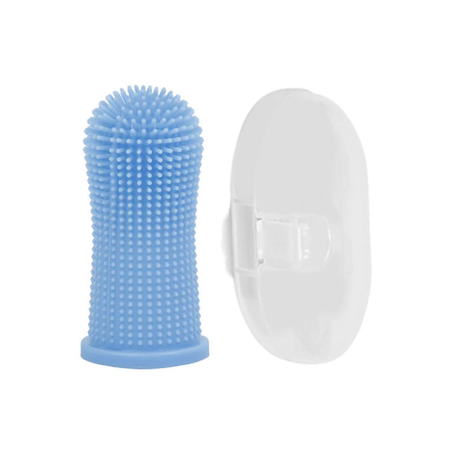 Pet Teeth Sleeve Easy to Use Safety Ingredient Soft Bristles Elasticity Effective Remove Plaque