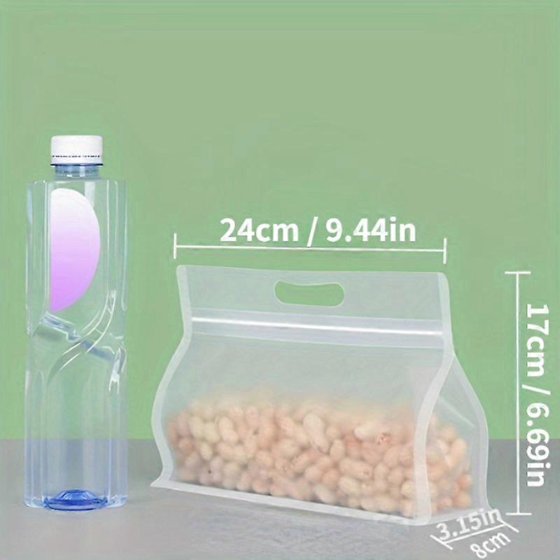 10pcs Premium Reusable Silicone Leakproof Food Storage Bags - Airtight, Spill-Proof, and Durable Containers for Nut, Grain, Vegetable, Fruit, Snack, a