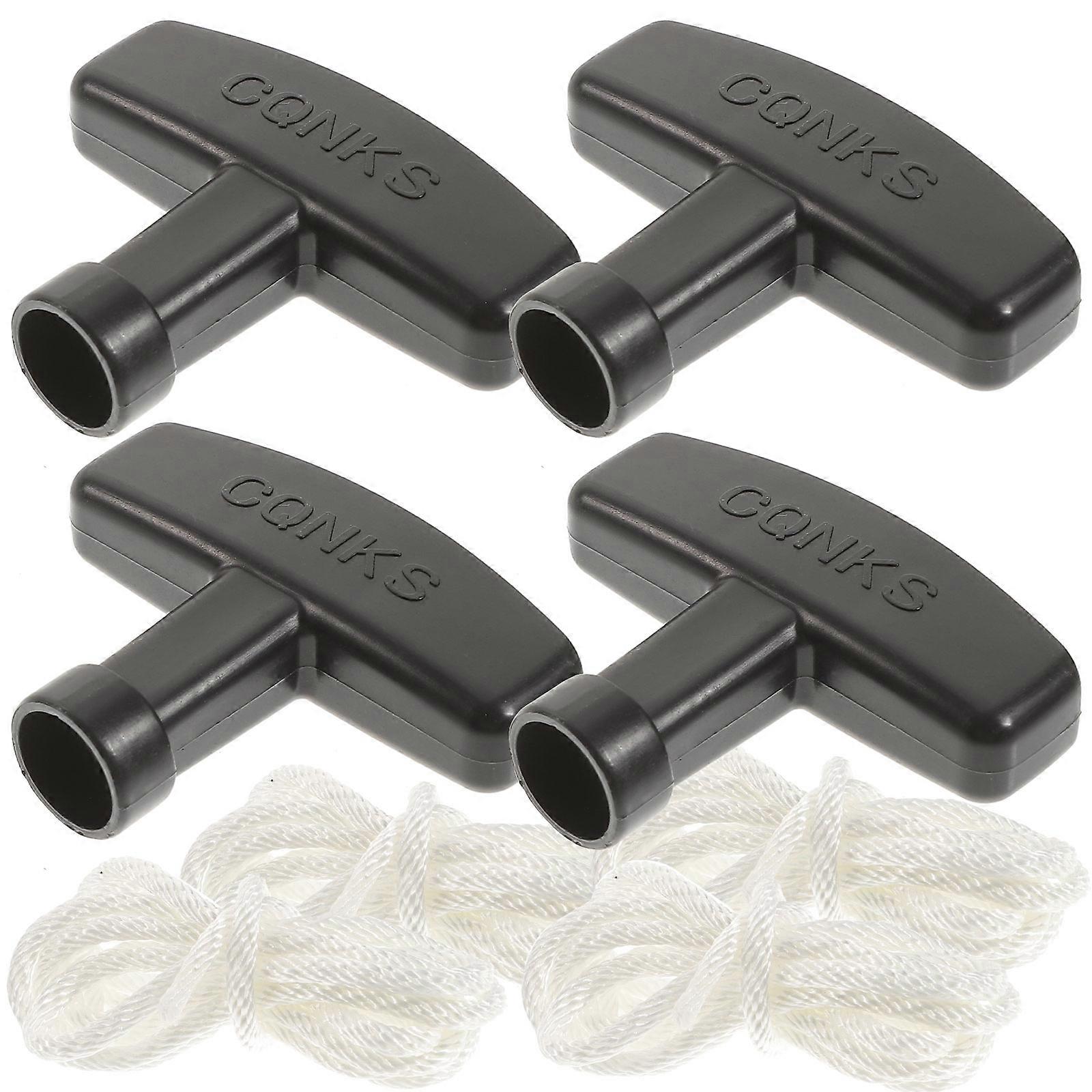 4 Sets Starter Rope Pull Cord Pull Starter Recoil With Handle Grip For Lawnmower