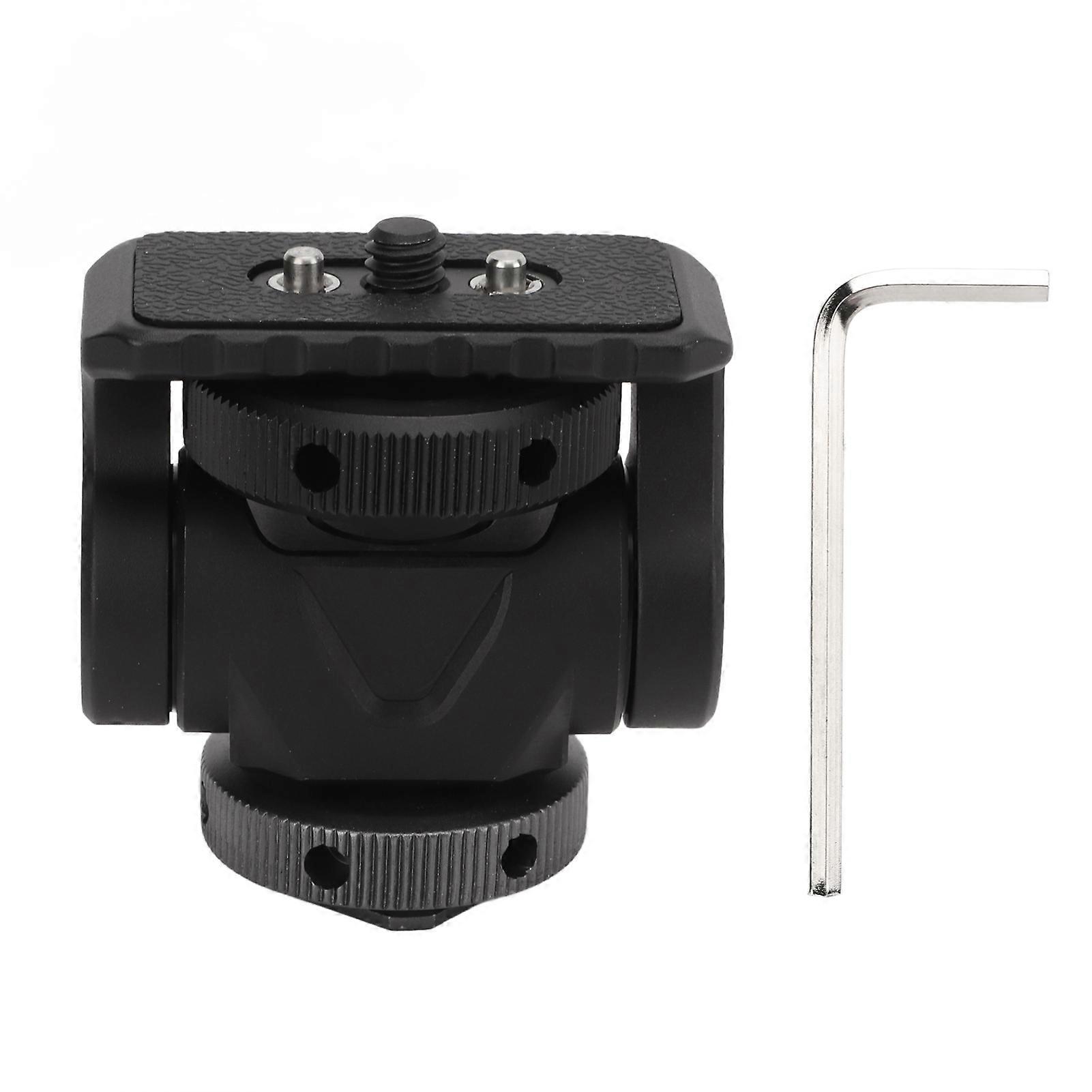 Camera Monitor Bracket Mounting Seat Monitor Swivel Holder Support Pitching With 1/4in Screw Cold Shoe Mount