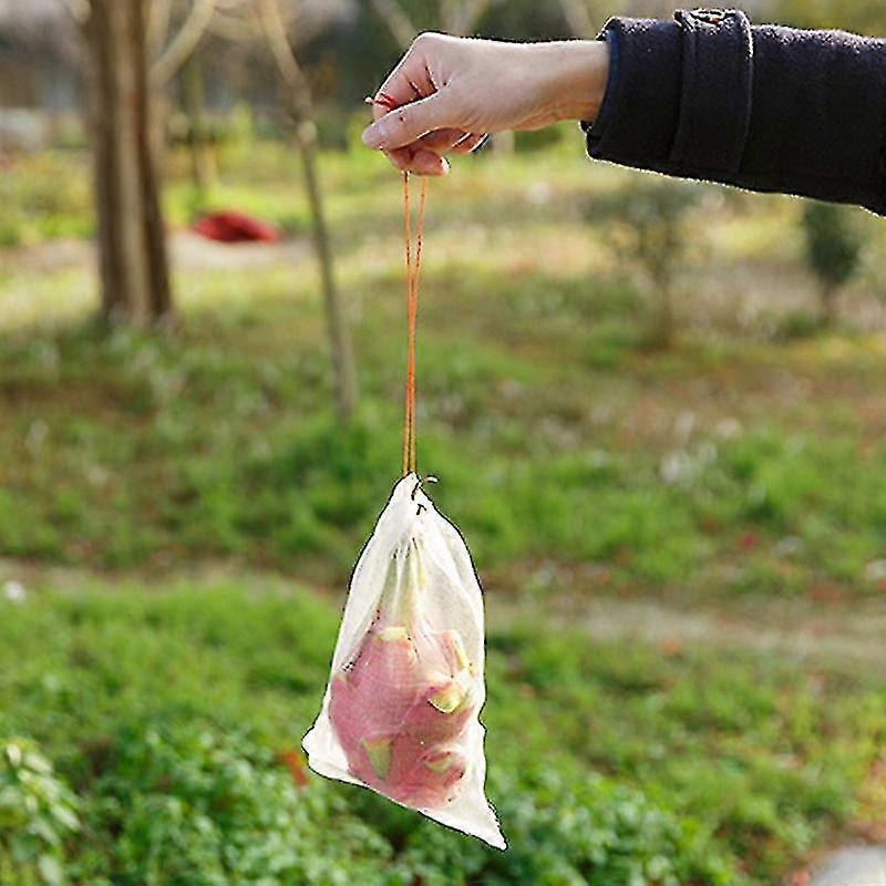 thumbnail image 2 of 50/100 Pcs Drawstring Garden Net Bags - Protect Fruits & Plants From Birds & Insects 2 of 12