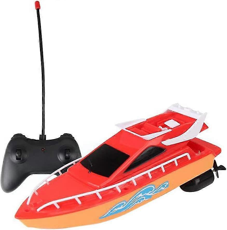 סירה מיני אלקטרונית עמיד למים סירות מירוץ צעצוע עם שלט רחוק רדיו נשלט סירה לילדים ומבוגרים אדום