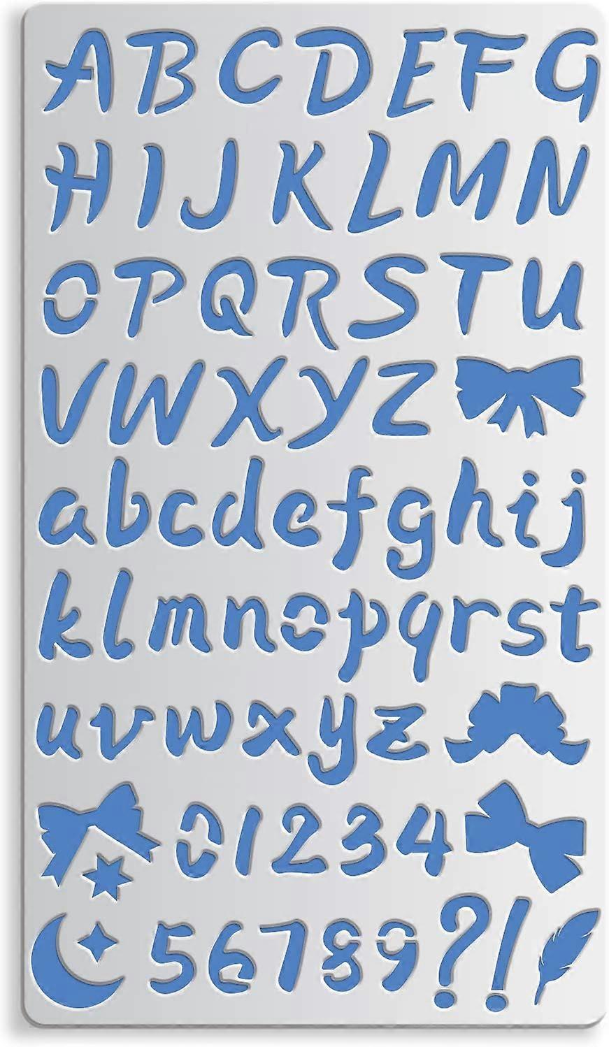 1pc Alphabet Letter Number Stencils Bows Moon Star Feather Stencil for Wood Carving Drawings
