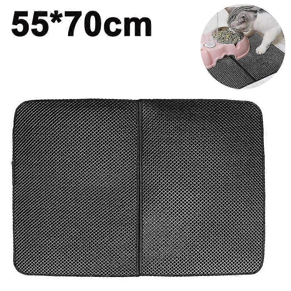 Litter Box Mat Size Double Layer Design Honeycomb Cat Litter