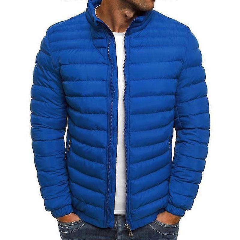 Män Lätt Bubbelrock Puffer Jacka Quilted Vadderade Ytterkläder