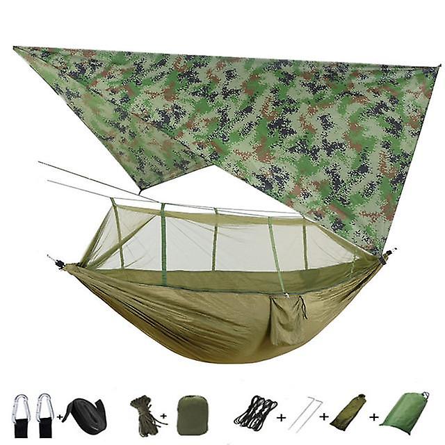 Outdoor Moskitonetz Fallschirm Portable Camping Hngematte mit Regen Fly  Tarp, Nylon Hngematten Camping Hngendes Schlafbett Schaukel | Fruugo DE