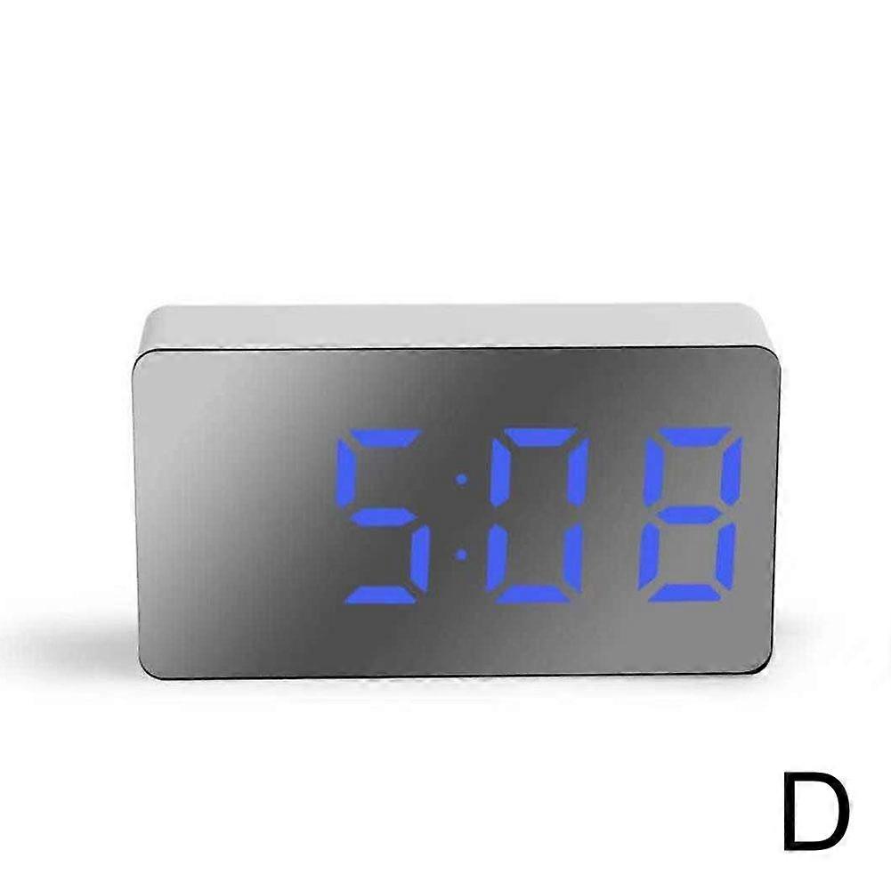 Mini LED Mirror Clock Electronic Digital Travel Clock Practical Clock Portable