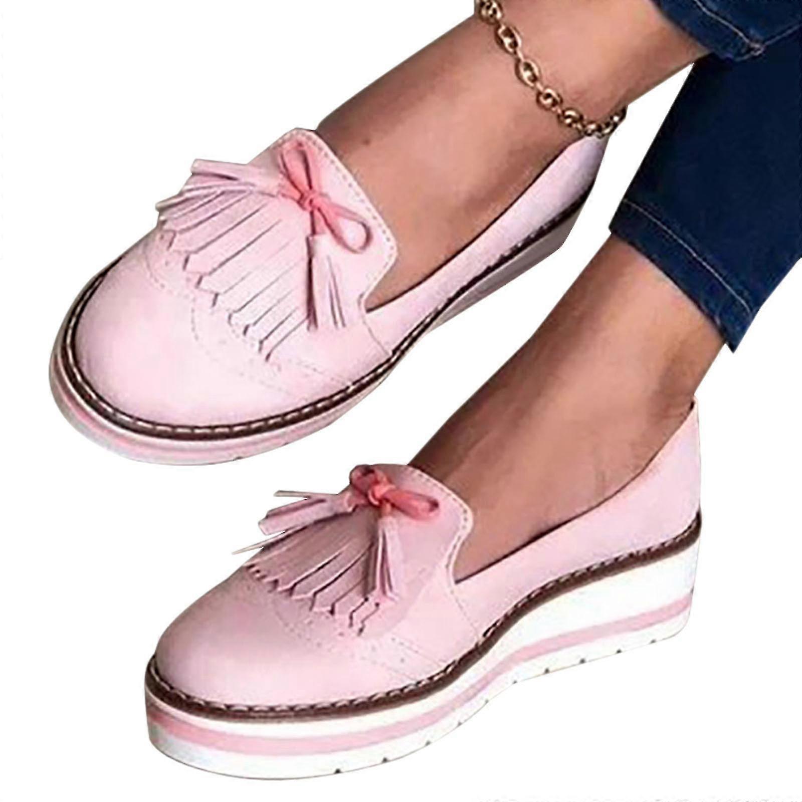 المرأة Tassels مضخات مسطحة منصة أحذية المتسكعون