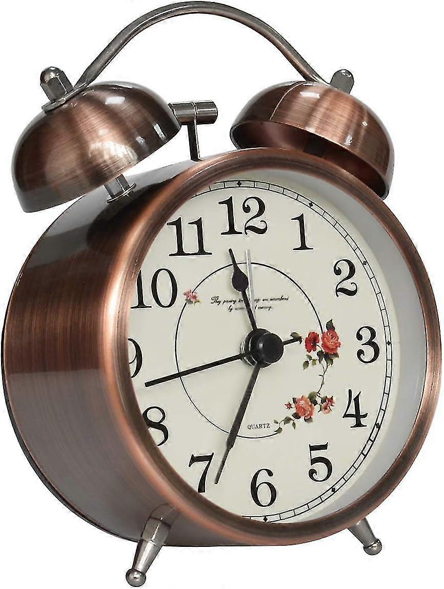 Alarm Clock Loud Battery Operated,  Nightlight Vintage Pattern