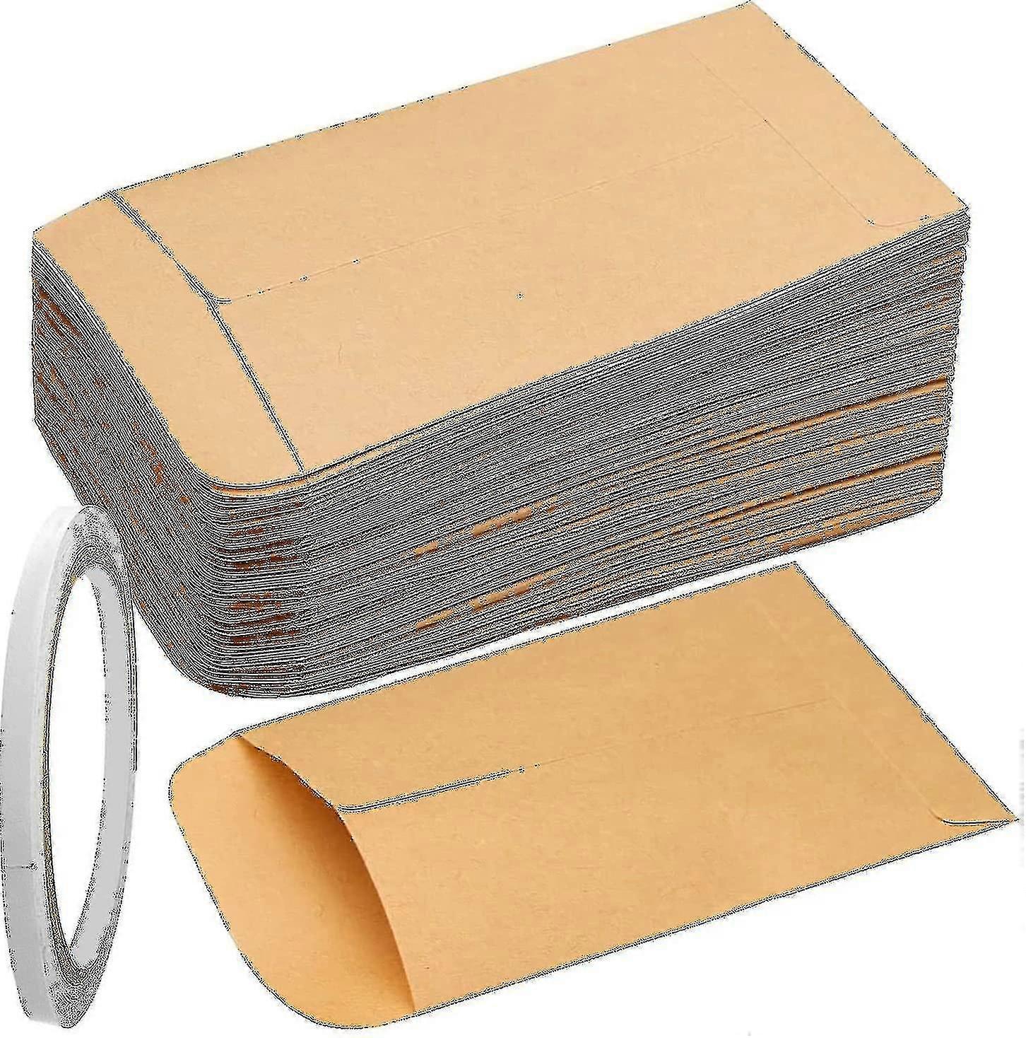 2024 120pcs Seed Envelopes With 1 Double-sided Tape, Small Brown Envelopes Seed