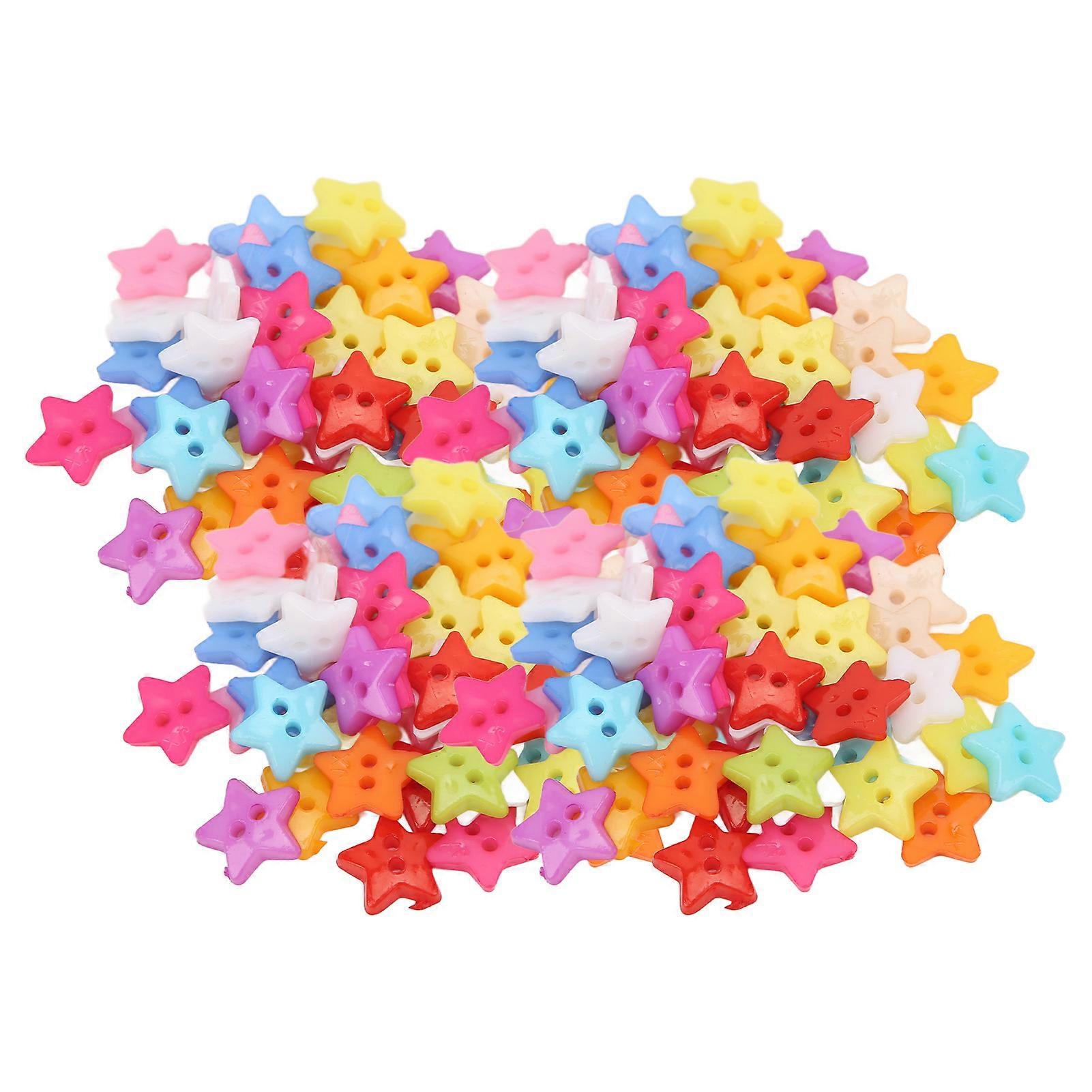 200 Pcs Buttons Durable Not Easy Fade Cute Portable Widely Application Cute Resin Button for Sewing12MM