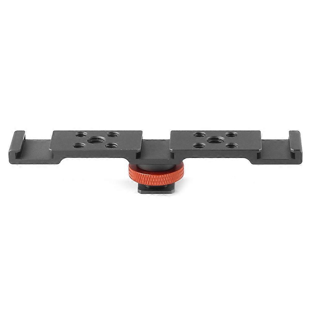 Aluminum Triple Cold Shoe Mount Plate Bracket for Camera Microphone LED Light Mounting