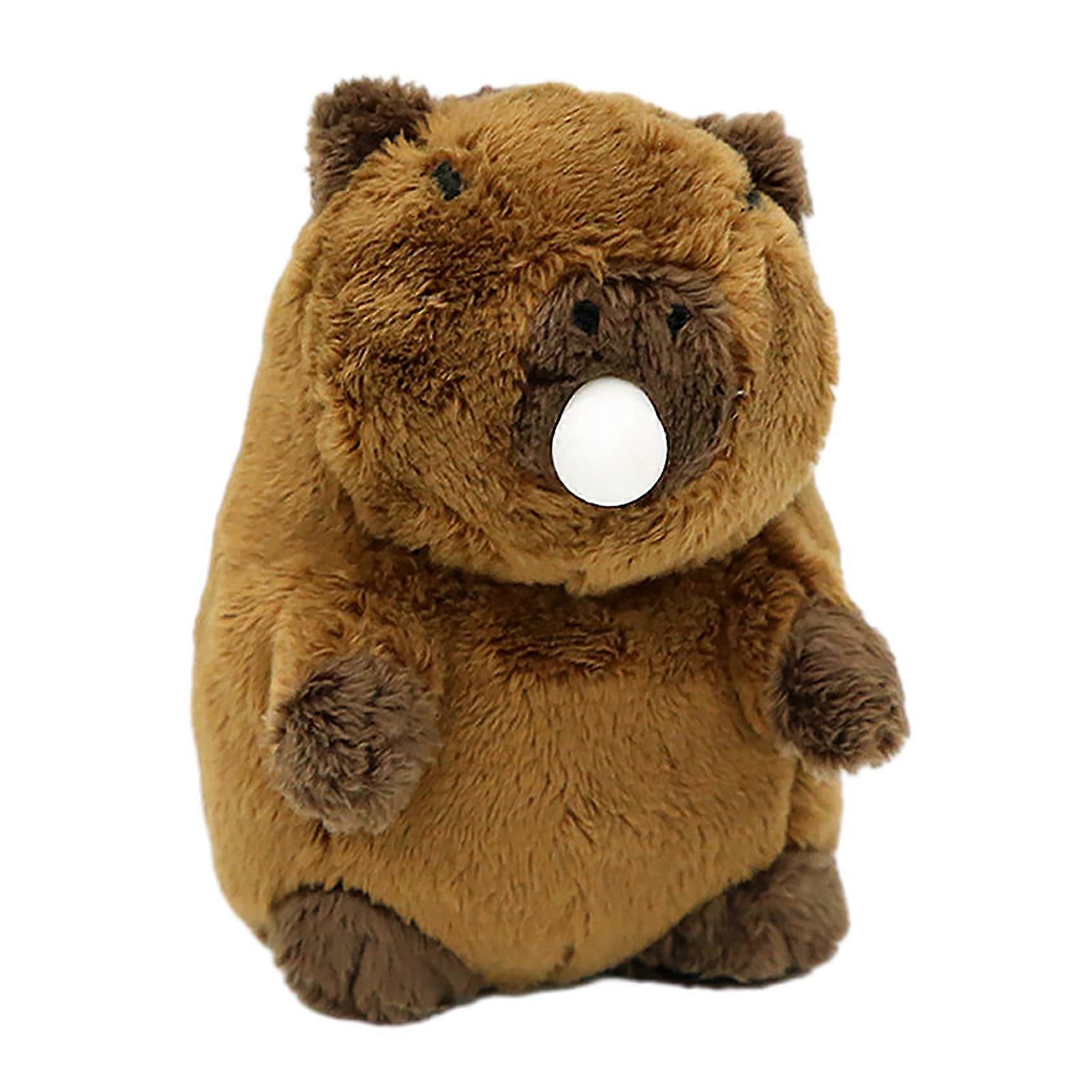 Capybara Plush Keychain with Squeeze Bubble Lightweight Hanging Pendant Props for Key Handbag Decor