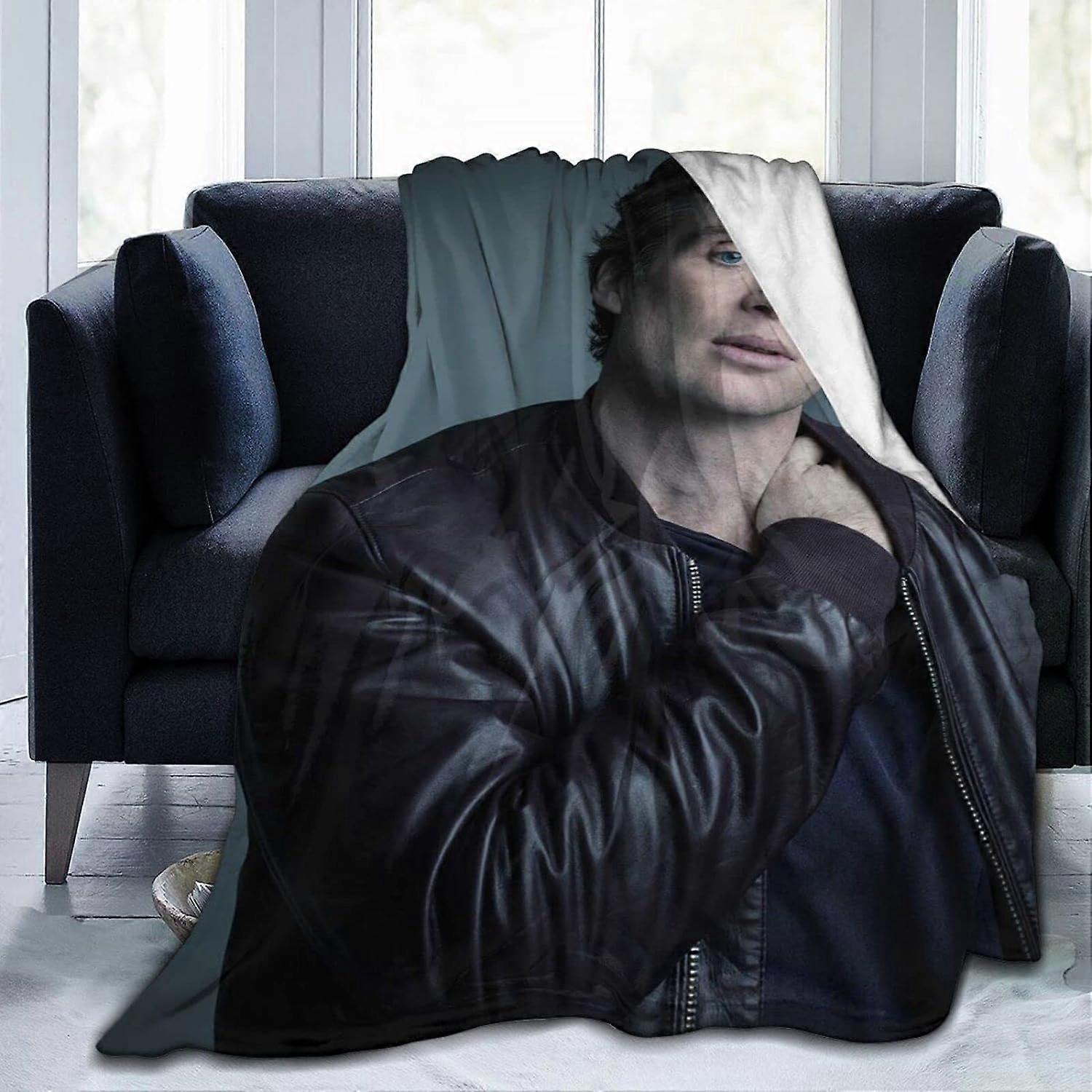 Cillian Actor Murphy Flannel Blanket Bedding Fleece Blanket Soft Thow Blankets Air Conditioning Blanket For So-EDFR167